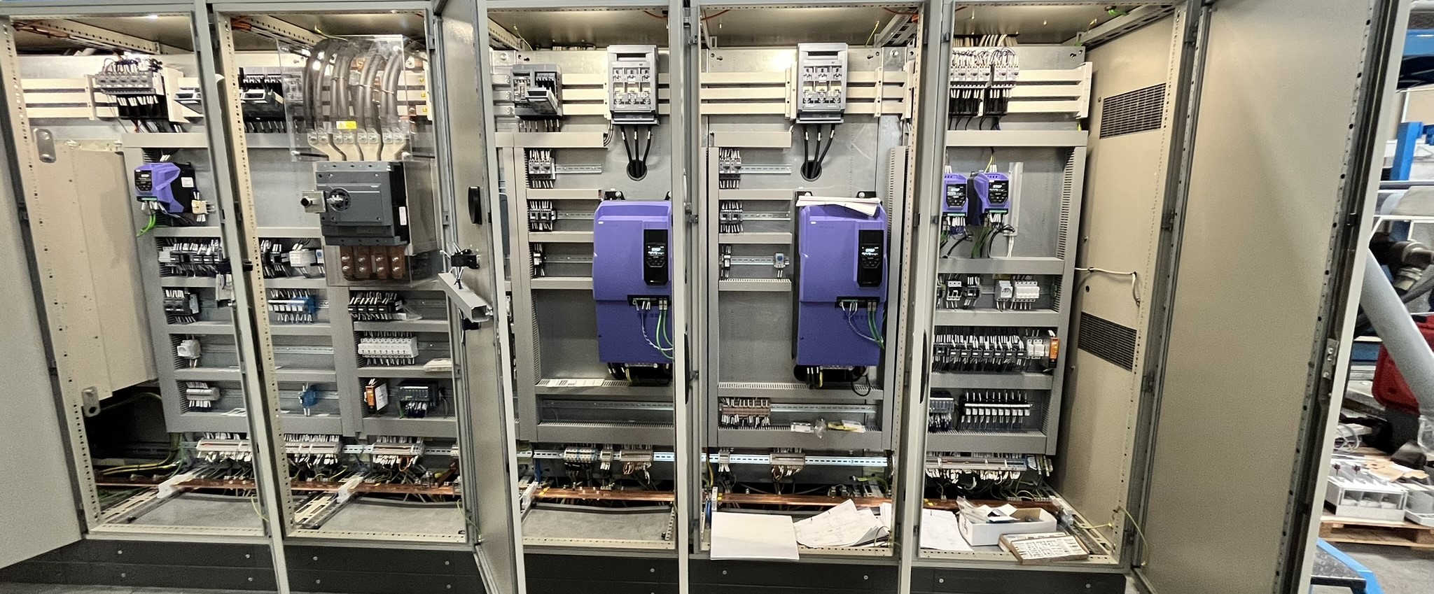 Invertek Optidrive variable frequency drive installed in an industrial control cabinet
