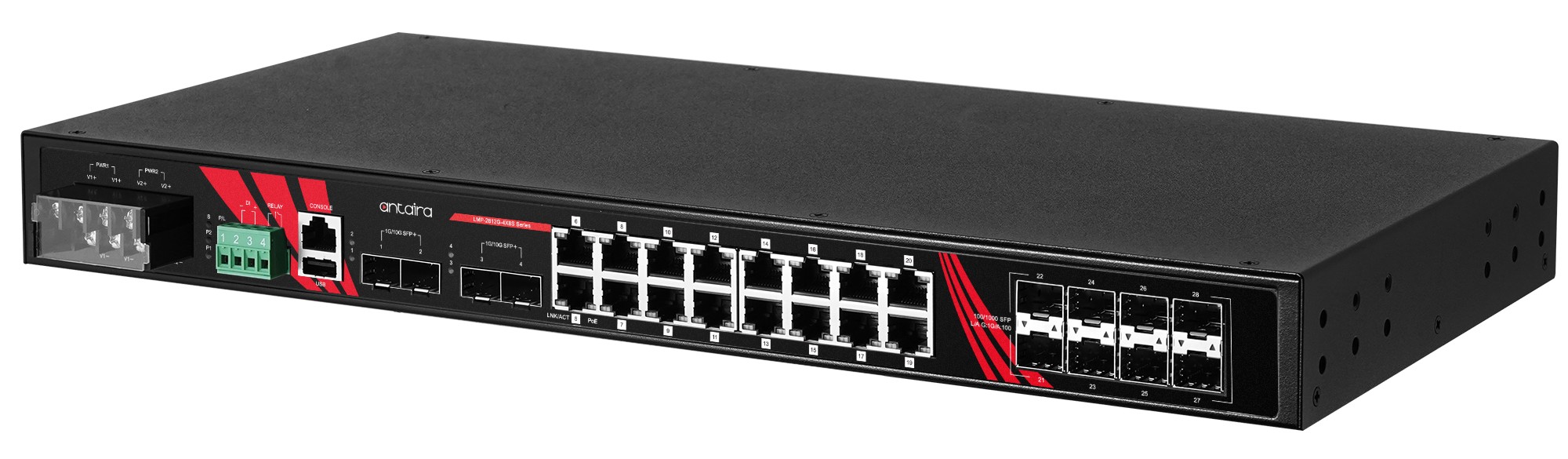 Antaira industrial rackmount Layer 3 managed Ethernet switch